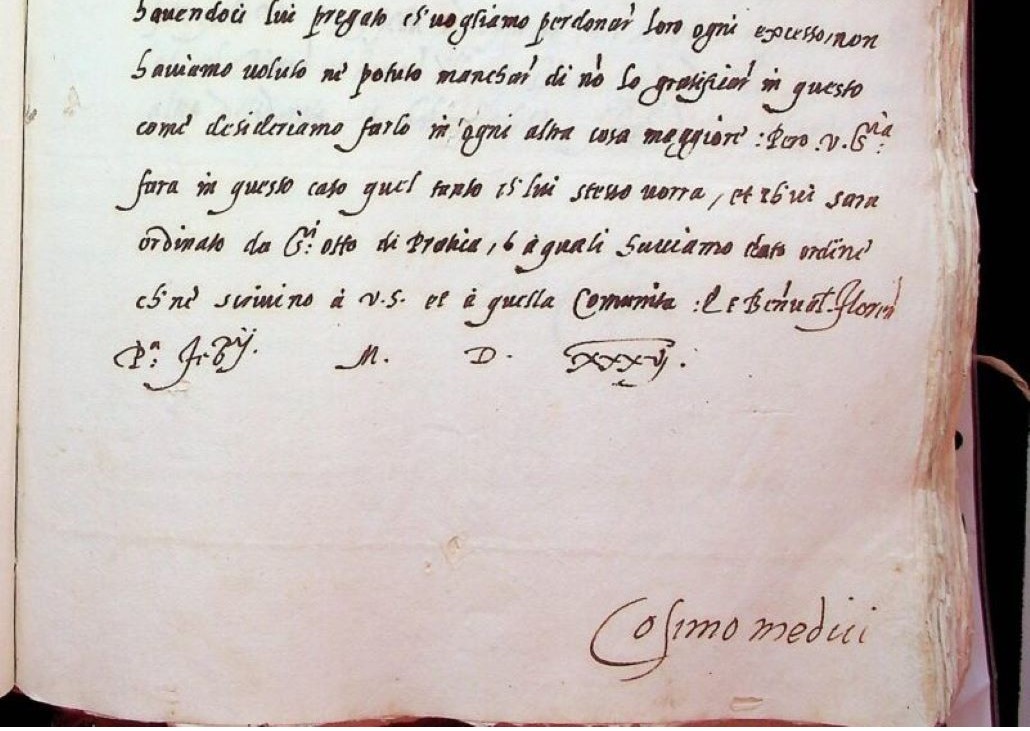 lettera di Cosimo I