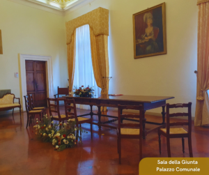 Sala della Giunta addobbata per Matrimonio Civile