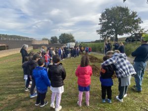 bambini in cerchio per giornata dell'albero